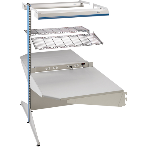 Postes de travail modulaires ergonomiques - Exemples de configurations - A-DC Ajouts de coin &agrave; deux c&ocirc;t&eacute;s, 36" la x 56" p x 84" h, Ajout de coin &agrave; deux c&ocirc;t&eacute;s Nuna Depot Inc.