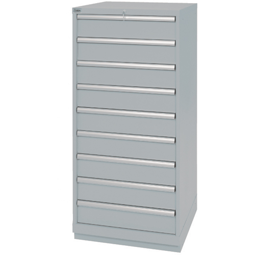 Drawer Cabinets, 9 Drawers, 28-1/4" W x 28-1/2" D x 59-1/2" H, Grey Nuna Depot Inc.