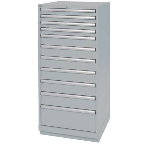 Drawer Cabinets, 11 Drawers, 28-1/4" W x 28-1/2" D x 59-1/2" H, Grey Nuna Depot Inc.