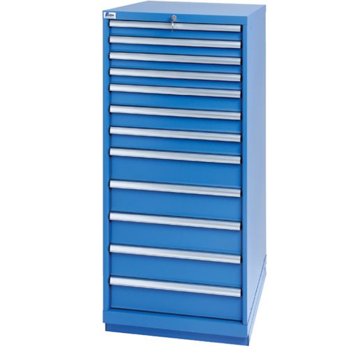 Armoires de rangement avec tiroirs, 12 tiroirs, 28-1/4" la x 28-1/2" p x 59-1/2" h, Bleu brillant Nuna Depot Inc.