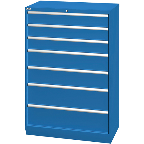 Drawer Cabinets, 7 Drawers, 40-1/4" W x 22-1/2" D x 59-1/2" H, Bright blue Nuna Depot Inc.