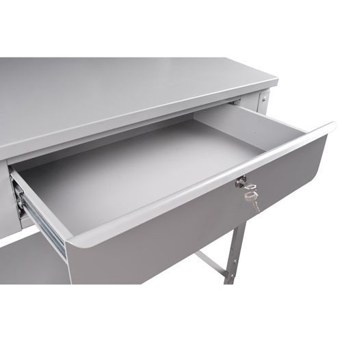 Open Floor Style Shop Desk, 34-1/2" W x 30" D x 53" H, Grey Nuna Depot Inc.