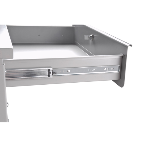 Cabinet Style Shop Desk, 34-1/2" W x 30" D x 53" H, Grey Nuna Depot Inc.
