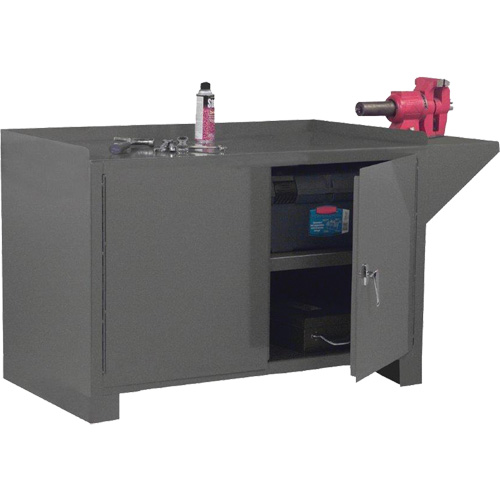 Stationary Workstation, Steel Surface, 60-1/8" W x 24-1/4" D x 36-3/16" H Nuna Depot Inc.