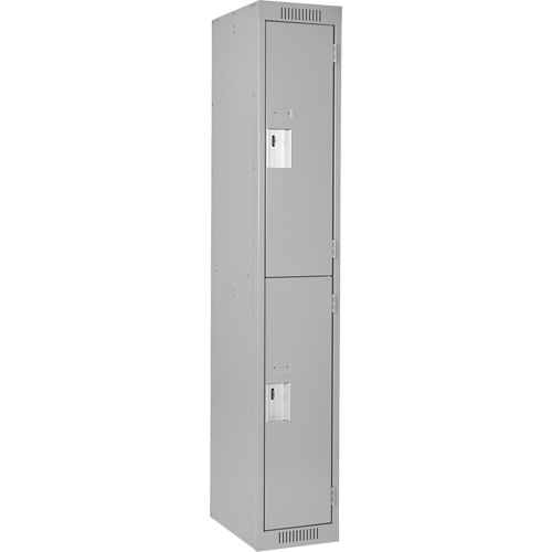 Casiers Clean Line, 2 niveaux, 12" x 18" x 72", Acier, Gris, Rivet (assembl&eacute;) Nuna Depot Inc.
