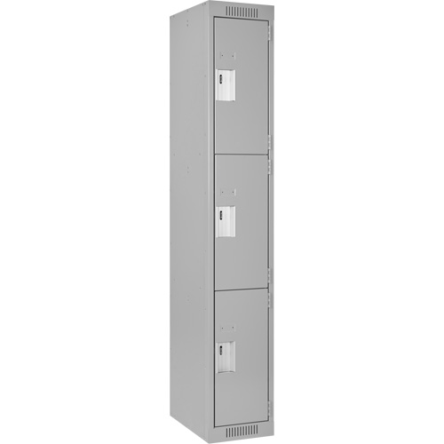 Casiers Clean Line, 3 niveaux, 12" x 18" x 72", Acier, Gris, Rivet (assembl&eacute;) Nuna Depot Inc.