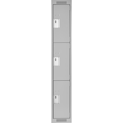 Casiers Clean Line, 3 niveaux, 12" x 18" x 72", Acier, Gris, Rivet (assembl&eacute;) Nuna Depot Inc.