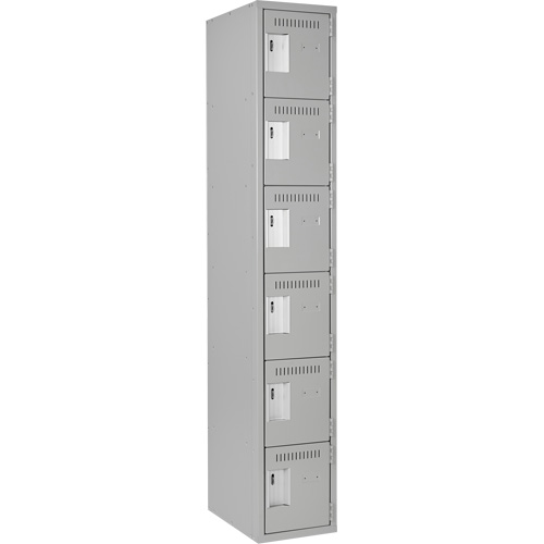 Petits casiers Clean Line, 6 niveaux, 12" x 18" x 72", Acier, Gris, Rivet (assembl&eacute;) Nuna Depot Inc.