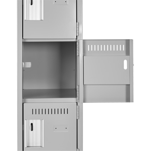 Clean Line Lockerette , 6 -tier, Bank of 4, 48" x 18" x 82", Steel, Beige, Rivet (Assembled) Nuna Depot Inc.