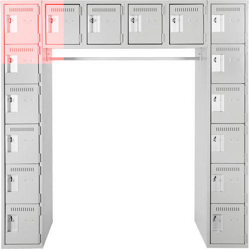 Arche de casiers &eacute;conomiques assembl&eacute;s Clean Line, 16 niveaux, Bloc de 3, 18" x 72" x 12", Acier Nuna Depot Inc.