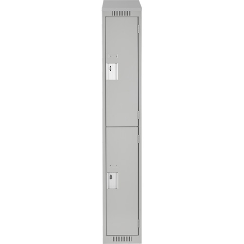 Clean Line Lockers, 2 -tier, 12" x 18" x 78", Steel, Grey, Rivet (Assembled) Nuna Depot Inc.