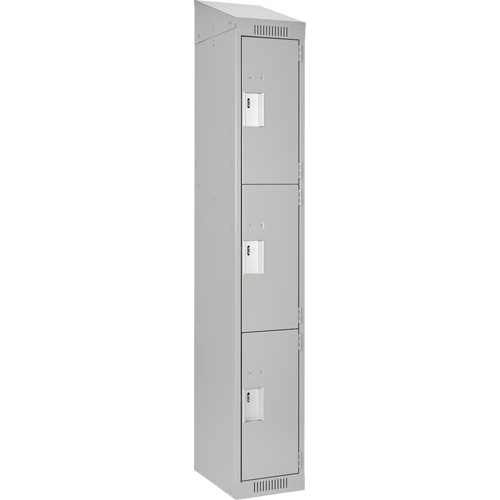 Casiers Clean Line, 3 niveaux, 12" x 18" x 78", Acier, Gris, Rivet (assembl&eacute;) Nuna Depot Inc.