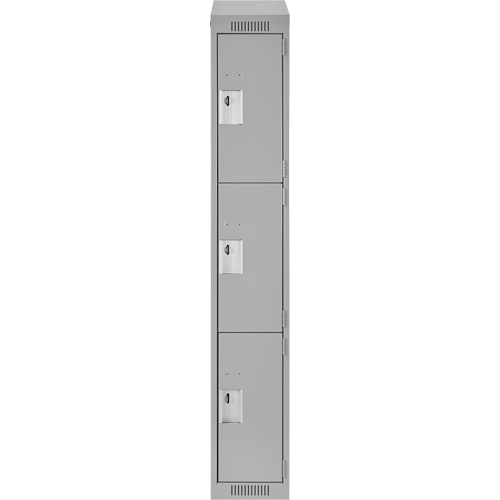Casiers Clean Line, 3 niveaux, 12" x 18" x 78", Acier, Gris, Rivet (assembl&eacute;) Nuna Depot Inc.