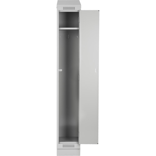 Clean Line Lockers, 3 -tier, Bank of 4, 48" x 18" x 76", Steel, Beige, Rivet (Assembled) Nuna Depot Inc.