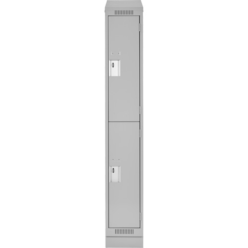 Casiers Clean Line, 2 niveaux, 12" x 18" x 82", Acier, Gris, Rivet (assembl&eacute;) Nuna Depot Inc.