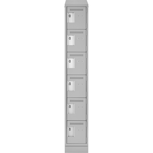Clean Line Lockerette, 6 -tier, 12" x 18" x 82", Steel, Grey, Rivet (Assembled) Nuna Depot Inc.