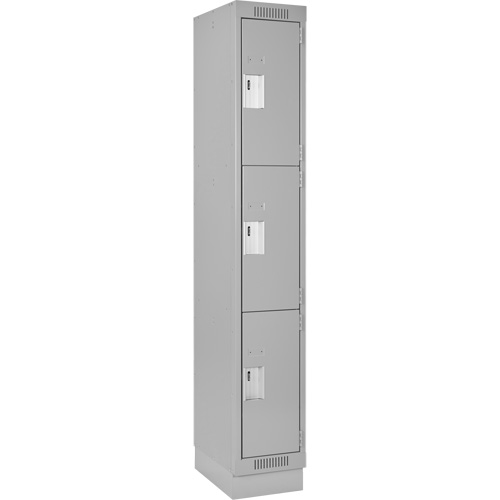 Casiers Clean Line, 3 niveaux, 12" x 18" x 76", Acier, Gris, Rivet (assembl&eacute;) Nuna Depot Inc.