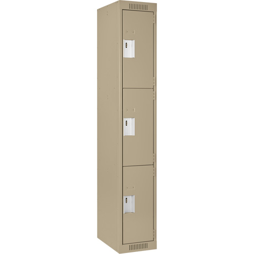 Casiers Clean Line, 3 niveaux, 12" x 18" x 72", Acier, Beige, Rivet (assembl&eacute;) Nuna Depot Inc.