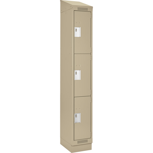 Casiers Clean Line, 3 niveaux, 12" x 18" x 82", Acier, Beige, Rivet (assembl&eacute;) Nuna Depot Inc.