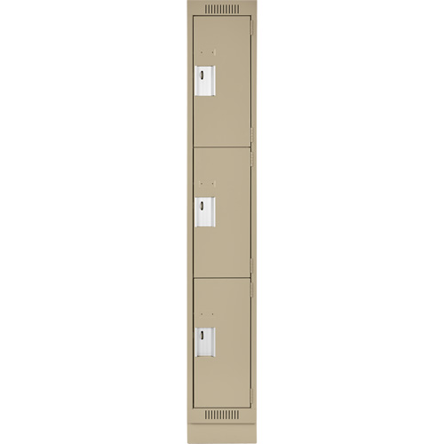Casiers Clean Line, 3 niveaux, 12" x 18" x 76", Acier, Beige, Rivet (assembl&eacute;) Nuna Depot Inc.