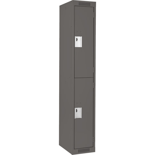 Casiers Clean Line, 2 niveaux, 12" x 18" x 72", Acier, Charbon, Rivet (assembl&eacute;) Nuna Depot Inc.