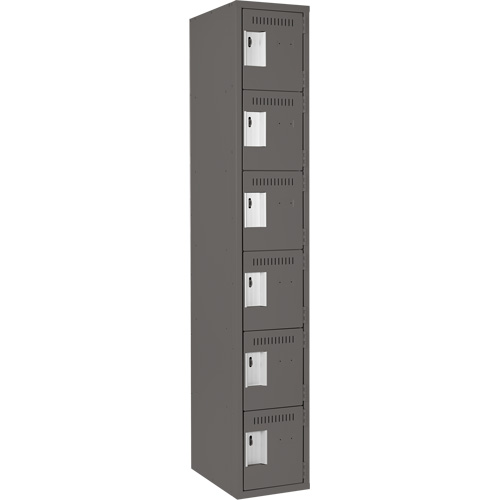 Petits casiers Clean Line, 6 niveaux, 12" x 18" x 72", Acier, Charbon, Rivet (assembl&eacute;) Nuna Depot Inc.