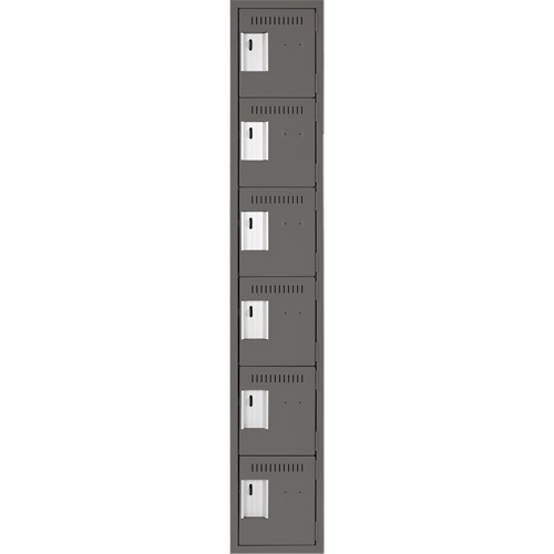 Petits casiers Clean Line, 6 niveaux, 12" x 18" x 72", Acier, Charbon, Rivet (assembl&eacute;) Nuna Depot Inc.