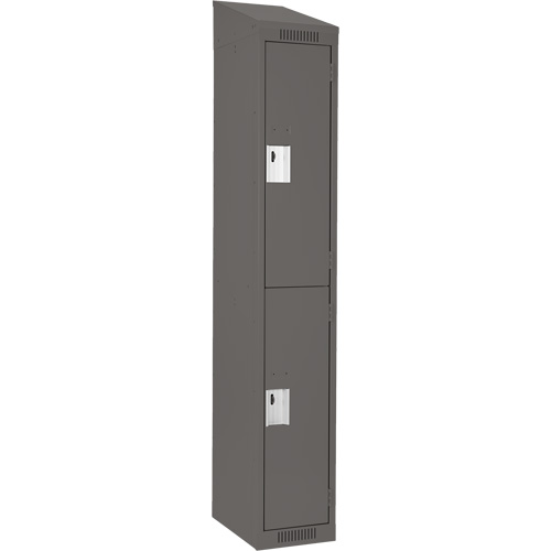 Casiers Clean Line, 2 niveaux, 12" x 18" x 78", Acier, Charbon, Rivet (assembl&eacute;) Nuna Depot Inc.