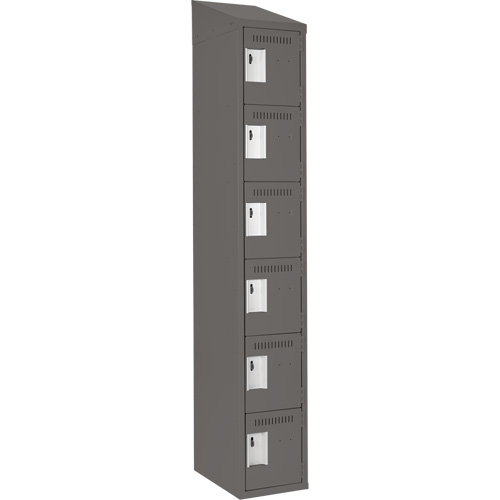 Petits casiers Clean Line, 6 niveaux, 12" x 18" x 78", Acier, Charbon, Rivet (assembl&eacute;) Nuna Depot Inc.