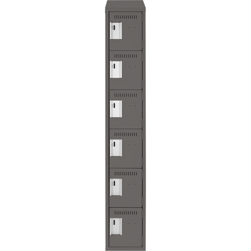 Petits casiers Clean Line, 6 niveaux, 12" x 18" x 78", Acier, Charbon, Rivet (assembl&eacute;) Nuna Depot Inc.