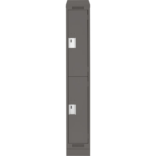 Casiers Clean Line, 2 niveaux, 12" x 18" x 82", Acier, Charbon, Rivet (assembl&eacute;) Nuna Depot Inc.
