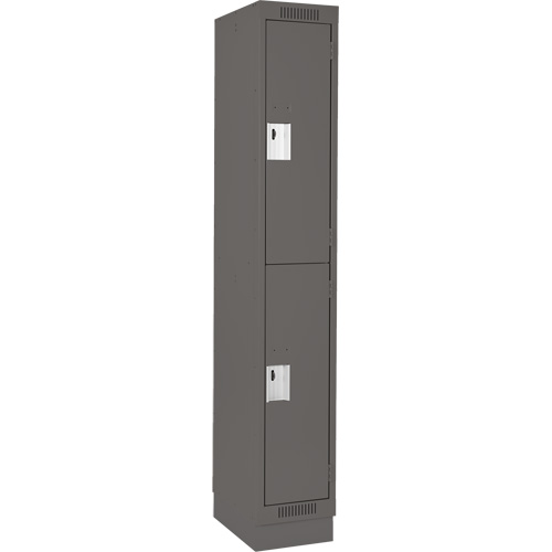 Casiers Clean Line, 2 niveaux, 12" x 18" x 76", Acier, Charbon, Rivet (assembl&eacute;) Nuna Depot Inc.