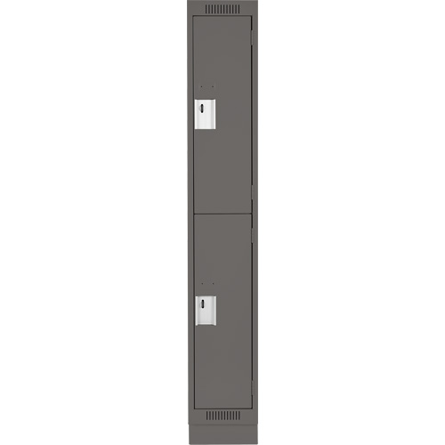Casiers Clean Line, 2 niveaux, 12" x 18" x 76", Acier, Charbon, Rivet (assembl&eacute;) Nuna Depot Inc.