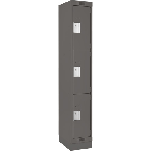 Casiers Clean Line, 3 niveaux, 12" x 18" x 76", Acier, Charbon, Rivet (assembl&eacute;) Nuna Depot Inc.