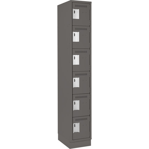 Petits casiers Clean Line, 6 niveaux, 12" x 18" x 76", Acier, Charbon, Rivet (assembl&eacute;) Nuna Depot Inc.