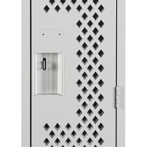 Clean Line Lockers, 2 -tier, 12" x 12" x 72", Steel, Grey, Rivet (Assembled), Perforated Nuna Depot Inc.