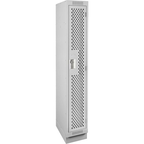 Clean Line Lockers, 12" x 12" x 76", Steel, Grey, Rivet (Assembled), Perforated Nuna Depot Inc.