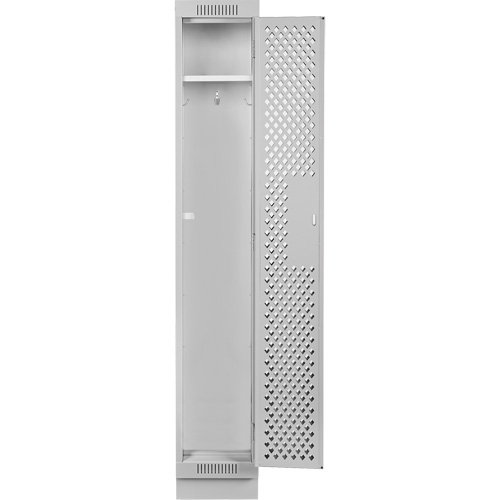 Clean Line Lockers, 12" x 12" x 76", Steel, Grey, Rivet (Assembled), Perforated Nuna Depot Inc.