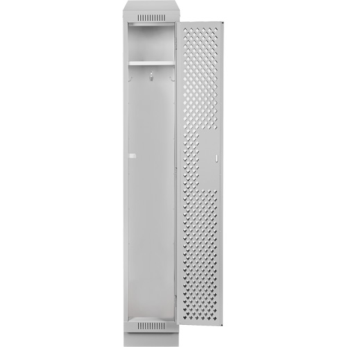 Clean Line Lockers, 12" x 18" x 82", Steel, Grey, Rivet (Assembled), Perforated Nuna Depot Inc.