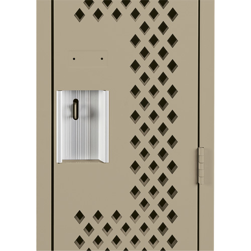 Clean Line Lockers, 12" x 12" x 72", Steel, Beige, Rivet (Assembled), Perforated Nuna Depot Inc.