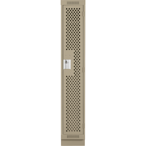 Casiers Clean Line, 12" x 12" x 76", Acier, Beige, Rivet (assembl&eacute;), Perfor&eacute; Nuna Depot Inc.