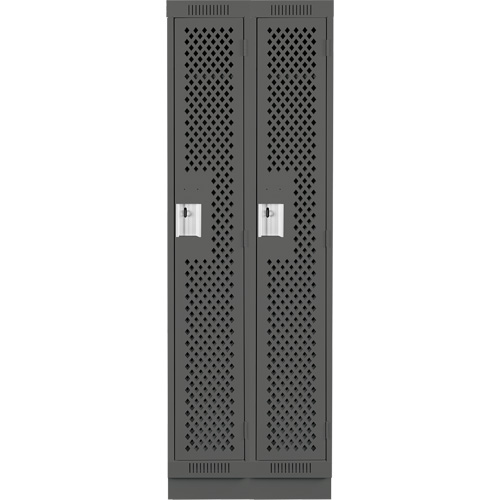 Casiers Clean Line, Bloc de 2, 24" x 12" x 76", Acier, Charbon, Rivet (assembl&eacute;), Perfor&eacute; Nuna Depot Inc.