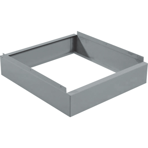 Clean Line Economy Lockers Recessed Base, 2 Banks, 4" H x 24" W x 18" D, Grey, Steel Nuna Depot Inc.