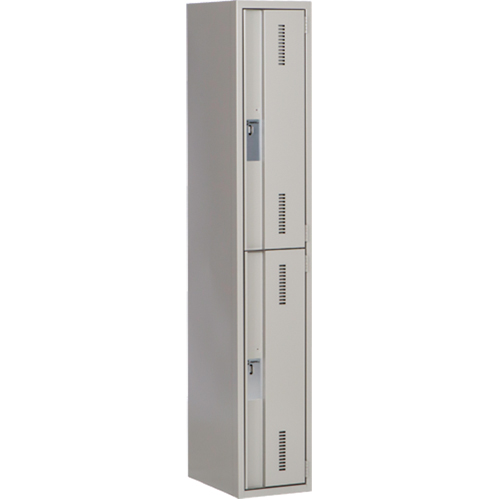 Concorde Heavy-Duty Lockers, 2 -tier, 12" x 18" x 72", Steel, Grey, Welded (Assembled) Nuna Depot Inc.