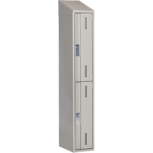 Concorde Heavy-Duty Lockers, 2 -tier, 12" x 18" x 78", Steel, Grey, Welded (Assembled) Nuna Depot Inc.