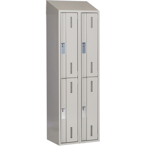 Casiers robustes Concorde, 2 niveaux, Bloc de 2, 24" x 18" x 78", Acier, Gris, Soud&eacute; (assembl&eacute;) Nuna Depot Inc.