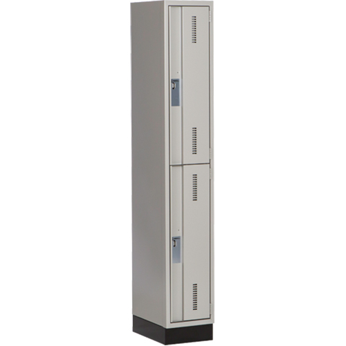 Casiers robustes Concorde, 2 niveaux, 12" x 18" x 76", Acier, Gris, Soud&eacute; (assembl&eacute;) Nuna Depot Inc.