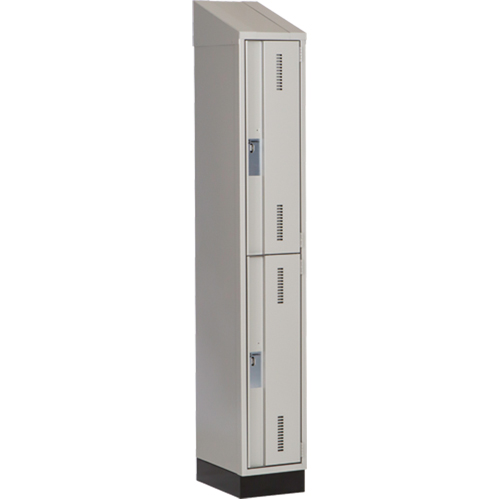 Concorde Heavy-Duty Lockers, 2 -tier, 12" x 18" x 82", Steel, Grey, Welded (Assembled) Nuna Depot Inc.
