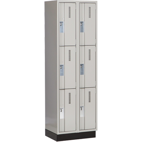 Casiers robustes Concorde, 3 niveaux, Bloc de 2, 24" x 18" x 76", Acier, Gris, Soud&eacute; (assembl&eacute;) Nuna Depot Inc.