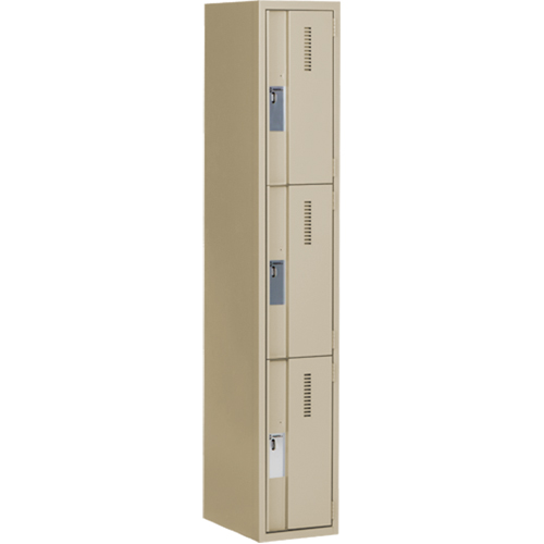 Casiers robustes Concorde, 3 niveaux, 12" x 18" x 72", Acier, Beige, Soud&eacute; (assembl&eacute;) Nuna Depot Inc.